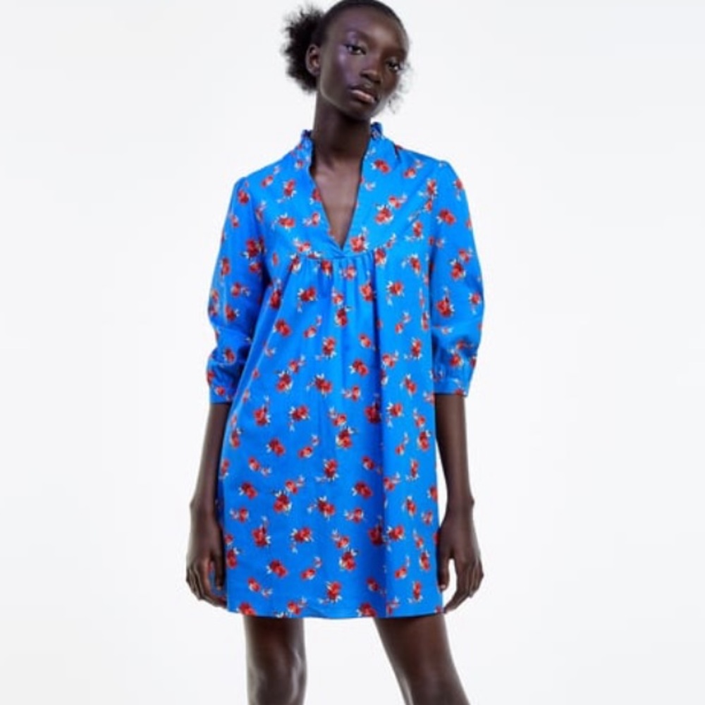 Zara floral mini dress